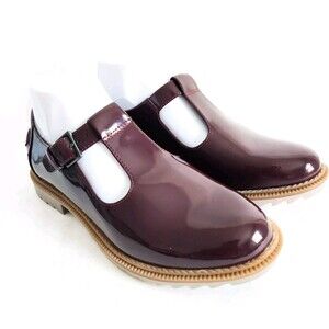 New Clarks Mary Jane T-Straps Size 7 Vegan Loafer Academia Preppy Comfort Red